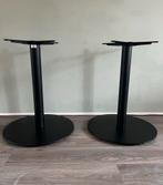 Set van 2 zwarte ronde tafelpoten, Huis en Inrichting, Tafelonderdelen, Ophalen, Tafelpoot, Gebruikt, 50 tot 100 cm