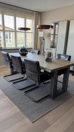 Eetkamer stoelen, Ophalen, Bruin, Leer, Zo goed als nieuw