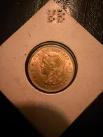Gouden Tientje Wilhelmina Hangend Haar 1897., Ophalen, Euro's, Goud, Koningin Wilhelmina