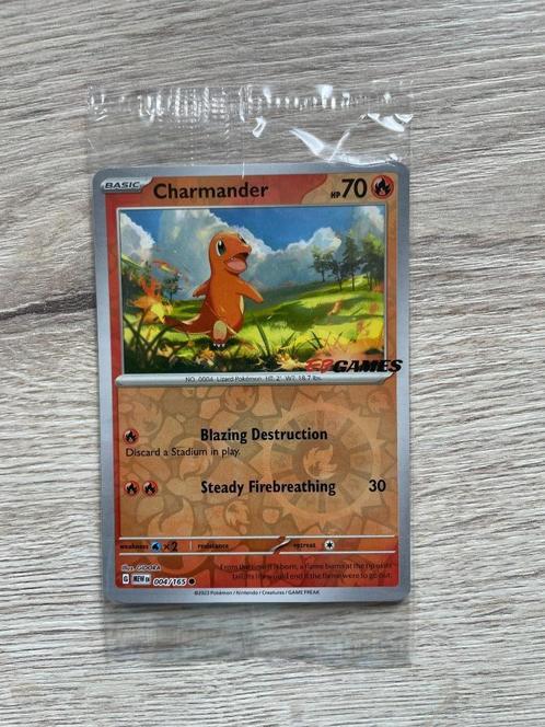 1x Charmander EB Games Promo Pokemon 004/165 - 151 - sealed!, Hobby en Vrije tijd, Verzamelkaartspellen | Pokémon, Nieuw, Losse kaart