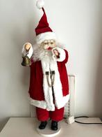 Grote vintage bewegende kerstman kerst op houten voet 75 cm, Diversen, Kerst, Ophalen