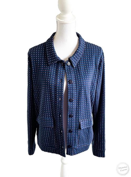 Mooi jasje van Froy & Dind XL, Kleding | Dames, Jasjes, Kostuums en Pakken, Zo goed als nieuw, Jasje, Maat 42/44 (L), Blauw, Ophalen of Verzenden