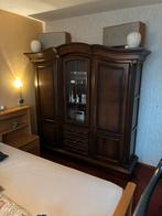 Eiken kast massief., Huis en Inrichting, Kasten | Boekenkasten, Gebruikt, 150 tot 200 cm, Ophalen of Verzenden, Glas