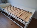 ikea brimnes uitschuifbaar bed, Huis en Inrichting, Slaapkamer | Bedden, 80 cm, Gebruikt, Wit, Hout