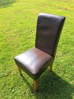 6 eetkamer stoelen bruin leer, Huis en Inrichting, Ophalen, Bruin, Leer, Zo goed als nieuw