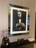 Spiegellijst / schilderij zilver 70x90 Erik Kuster stijl, Ophalen, Zo goed als nieuw