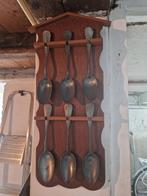 Antiek lepelrek met tinnen lepels, Antiek en Kunst, Antiek | Tin, Ophalen of Verzenden