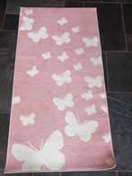 Vloerkleed roze met vlinders, 50 tot 100 cm, Rechthoekig, Zo goed als nieuw, Ophalen