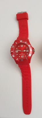 Horloge rood met siliconen bandje, nieuw., Nieuw, Jongen of Meisje, Ophalen of Verzenden, Rood
