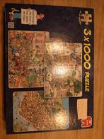 Jan van Haasteren Puzzel 3x1000 Compleet, Ophalen, 500 t/m 1500 stukjes, Gebruikt, Legpuzzel