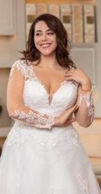 Sale!!! Grote maat 44,46,48,50,52,54,56,58,60,62,64, Ophalen, Nieuw, Wit, Trouwjurk