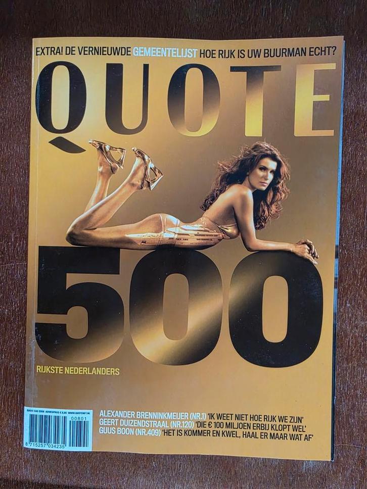 QUOTE 500 rijkste Nederlanders 2008, Verzamelen, Tijdschriften, Kranten en Knipsels, Tijdschrift, Nederland, 1980 tot heden, Ophalen of Verzenden