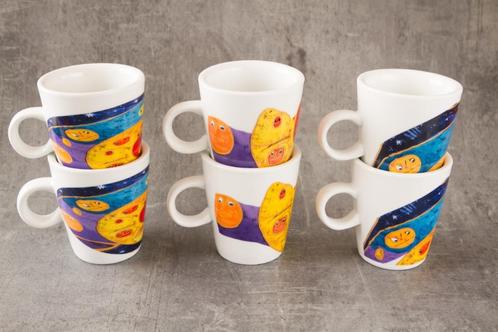 6x mooie mok Schoonhoven Keramiek Elma Voornveld, Huis en Inrichting, Keuken | Servies, Zo goed als nieuw, Kop(pen) en/of Schotel(s)