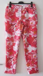 NIEUWE roze/witte broek van Gardeur met bloemenprint, mt. 44, Maat 42/44 (L), Nieuw, Ophalen of Verzenden, Roze