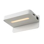 Lucide Atkin bedlamp wit met USB-poort - 5 w incl (NIEUWW)), Ophalen, Nieuw, Metaal, Modern