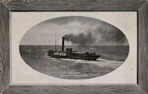 Veerboot vertrekt van Stavoren, Verzamelen, Ansichtkaarten | Nederland, Gelopen, Friesland, 1940 tot 1960, Ophalen of Verzenden