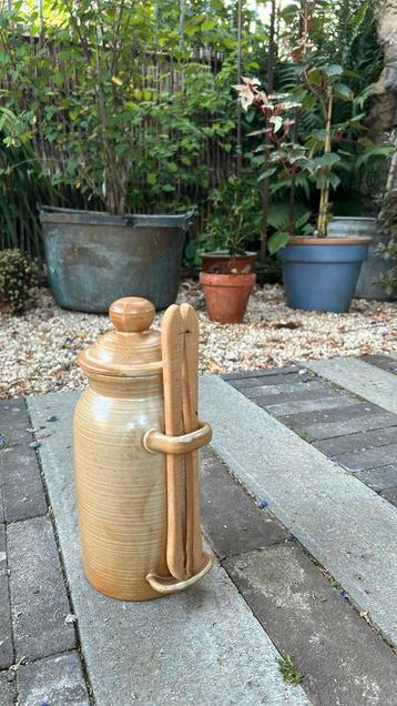 Vintage Franse Gres Village CNP cornichons augurken pot beschikbaar voor biedingen