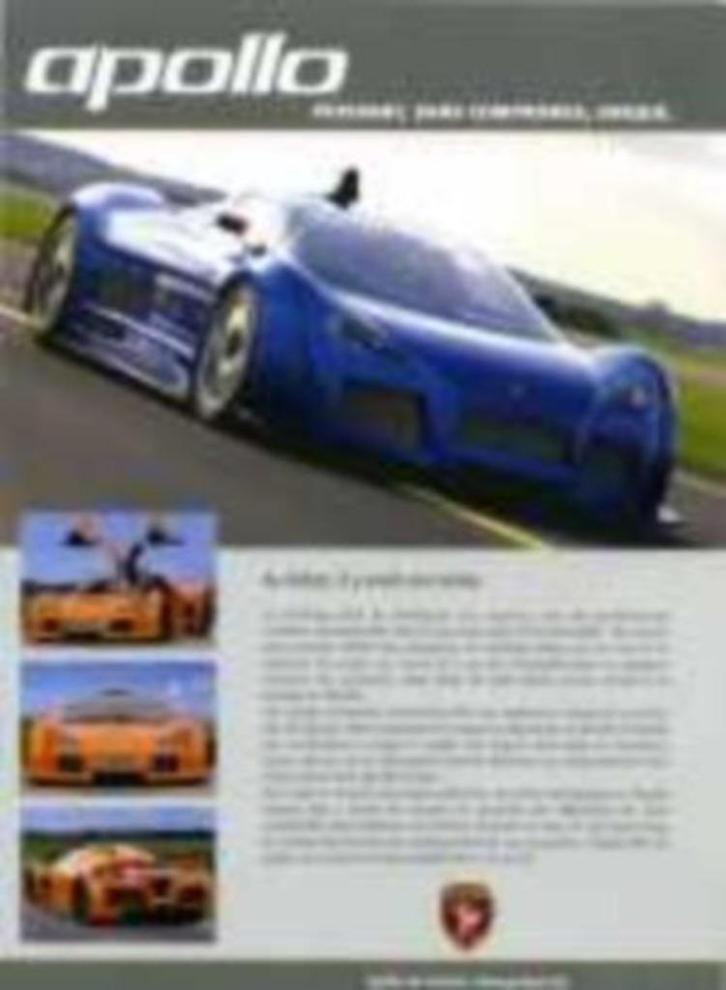Gumpert Apollo originele brochure/sheet/auto folder '07 '11, Boeken, Auto's | Folders en Tijdschriften, Overige merken, Ophalen of Verzenden
