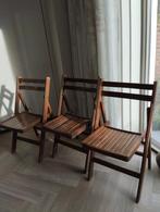 Vintage houten klapstoel bruin hout, Huis en Inrichting, Stoelen, Ophalen, Gebruikt, Vintage, Hout
