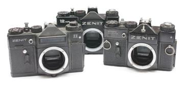 Zenit (KMZ) 35mm Soviet SRL body's (vele types, zie foto's)