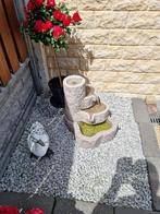 Waterfontein van Bergsteen Handgemaakt, Tuin en Terras, Waterpartijen en Fonteinen, Ophalen, Zo goed als nieuw, Graniet, Fontein