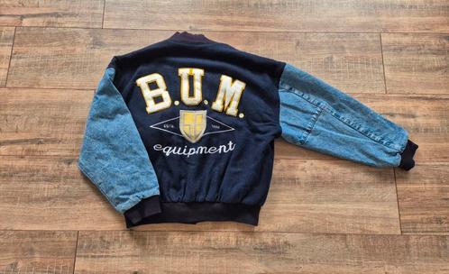 90' Vintage jacket wol denim jas BUM, Kleding | Heren, Jassen | Zomer, Gedragen, Maat 52/54 (L), Blauw, Verzenden
