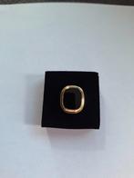 14 karaat gouden ring met onyx ca 15x13 ,grootte 18,25 mm ,, Goud, 18 tot 19, Goud, Heer