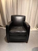 Schapenleren Art Deco model fauteuil vintage, Huis en Inrichting, Gebruikt, 50 tot 75 cm, Leer, 75 tot 100 cm