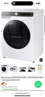 Samsung WD80T554ABT Was-Droogcombinatie, 8 tot 10 kg, Ophalen, Gebruikt, 85 tot 90 cm