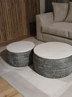 Stijlvolle salontafels set, Huis en Inrichting, Tafels | Salontafels, Ophalen, Overige materialen, 50 tot 100 cm, Rond