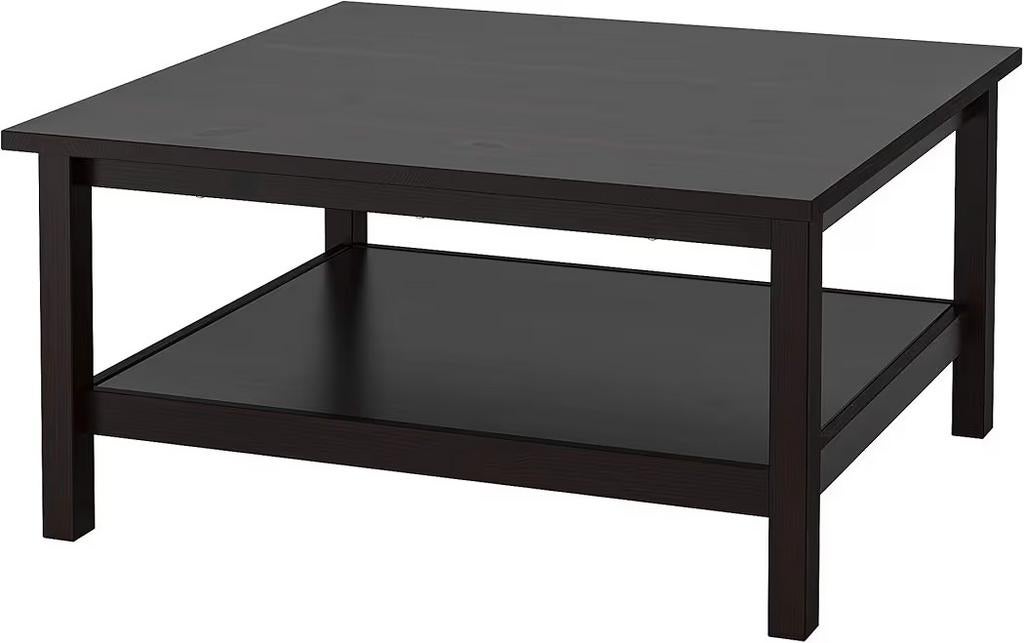 Hemnes Salontafel Zwart 90x90 cm, Huis en Inrichting, Tafels | Salontafels, Gebruikt, 50 tot 100 cm, Vierkant, Scandinavisch