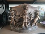Brocante vaas met engeltjes 1877, Antiek en Kunst, Ophalen of Verzenden