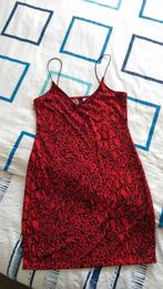 Jurk rood/zwart H&M, maat M, Maat 38/40 (M), H&M, Ophalen of Verzenden, Zo goed als nieuw