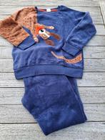 Zachte fleece pyjama blauw 122-128, Ophalen, Nacht- of Onderkleding, Gebruikt, Hema