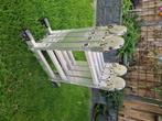 Vouwladder 4x2 stevig aluminium, met loopplaten, Ophalen, Gebruikt, Ladder, 2 tot 4 meter