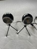 Set van 2 Retro Bol Lampjes, Huis en Inrichting, Lampen | Vloerlampen, Ophalen, Gebruikt, Metaal, Minder dan 100 cm