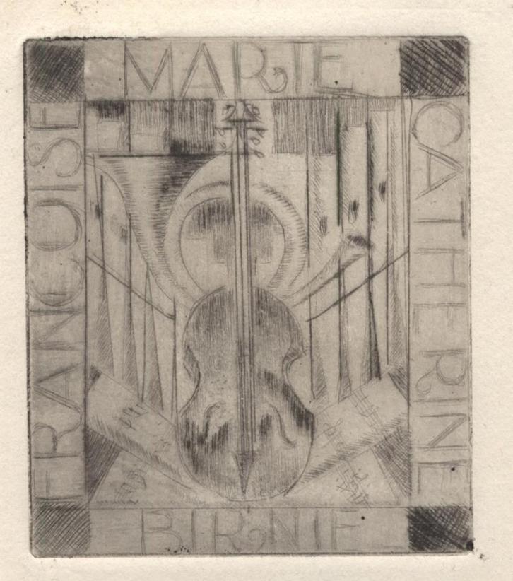 0473 Ex Libris Nederland : Jeanne Bieruma Oosting, 1932, Antiek en Kunst, Kunst | Etsen en Gravures, Verzenden