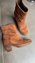 Shabbies Amsterdam Bruine Laarzen, Lage of Enkellaarzen, Ophalen of Verzenden, Zo goed als nieuw, Bruin