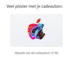 Apple waardebon cadeaubon 140 euro, Tickets en Kaartjes, Kortingen en Cadeaubonnen, Eén persoon, Cadeaubon
