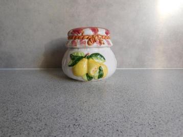 Confiturepot 10 cm. Citroen Keramiek beschikbaar voor biedingen