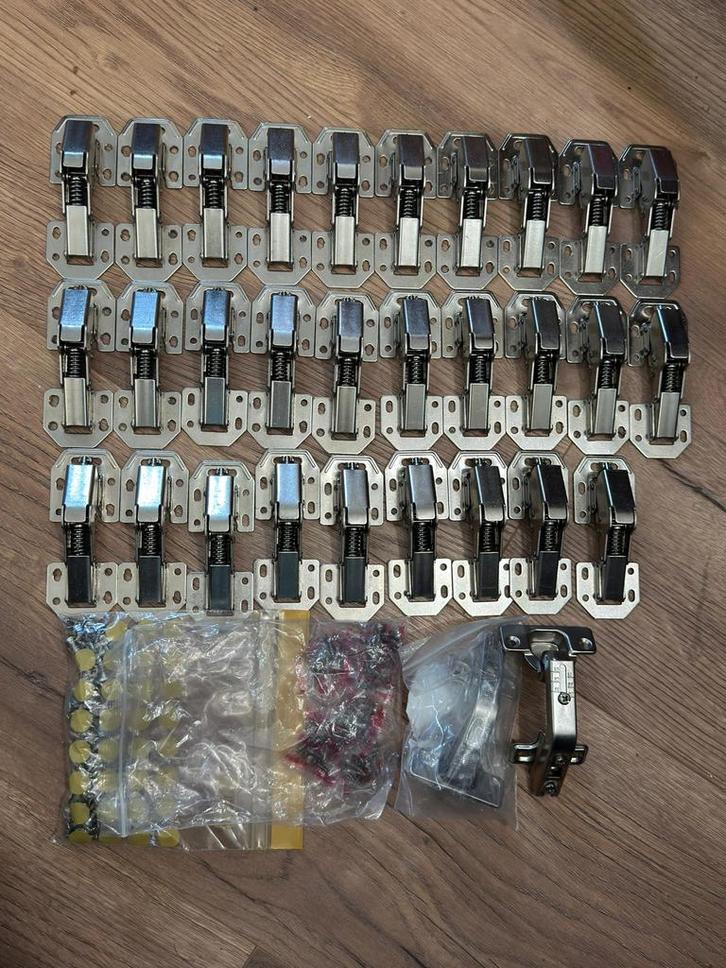 Keukenkast Scharnieren - Groot Aantal!, Doe-het-zelf en Verbouw, Hang- en Sluitwerk, Gebruikt, Scharnier, Overige materialen, Ophalen