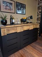 Mooi robuust dressoir mat zwart, Ophalen, Zo goed als nieuw, 25 tot 50 cm, 150 tot 200 cm