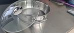 Nieuwe roestvrijstalen pan - diameter 28cm, Ophalen, Nieuw, Rvs, Koekenpan of Braadpan