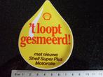 sticker shell logo 't loopt gesmeerd! shell super plus olie, Verzamelen, Verzenden, Zo goed als nieuw, Bedrijf of Vereniging