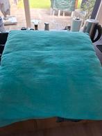 2 turquoise kussens, Huis en Inrichting, Woonaccessoires | Kussens, Ophalen, Zo goed als nieuw, Blauw, Vierkant