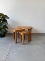 Vintage Bijzettafeltjes Massief Eiken Mimiset Jaren 70, Ophalen, Minder dan 45 cm, Minder dan 55 cm, Zo goed als nieuw