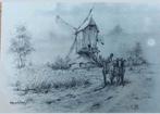Originele prent... Hub van Winkel  ... (l.o. gesigneerd) ..., Antiek en Kunst, Ophalen of Verzenden
