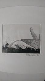 'Hand met zegening', fraaie ets van Rob Cox., Ophalen of Verzenden