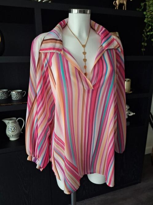 Nieuwe ruimvallende blouse 42 44 46, Kleding | Dames, Grote Maten, Nieuw, Blouse of Tuniek, Roze, Ophalen of Verzenden