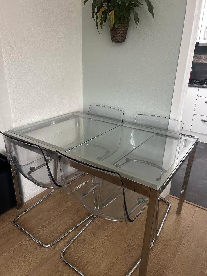 Ikea eettafel set, Huis en Inrichting, Tafels | Eettafels, Gebruikt, 50 tot 100 cm, 150 tot 200 cm, Vier personen, Rechthoekig